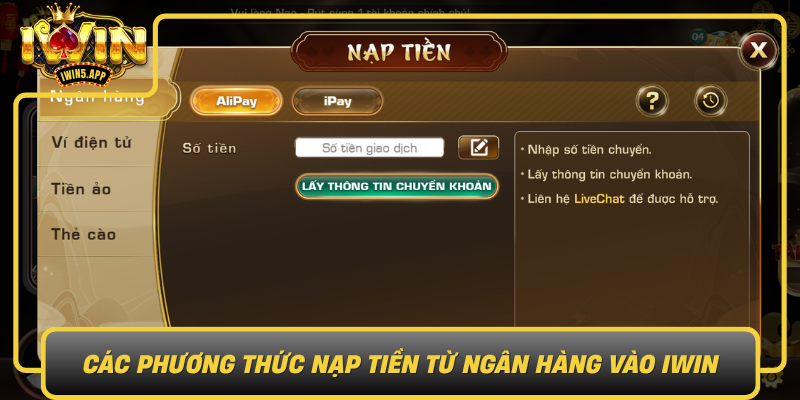 Cac Phuong Thuc Nap Tien Tu Ngan Hang Vao Iwin0