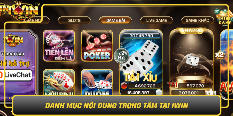Danh Muc Noi Dung Trong Tam Tai Iwin